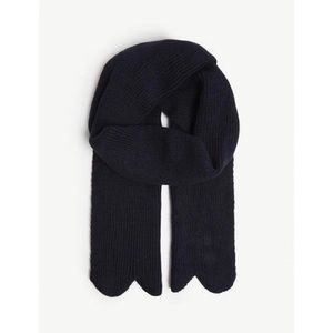 Sandro rib-knit wool-blend scarf